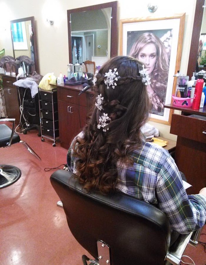 Bridal hairstyle at Hair Xpressions for wedding and event styling