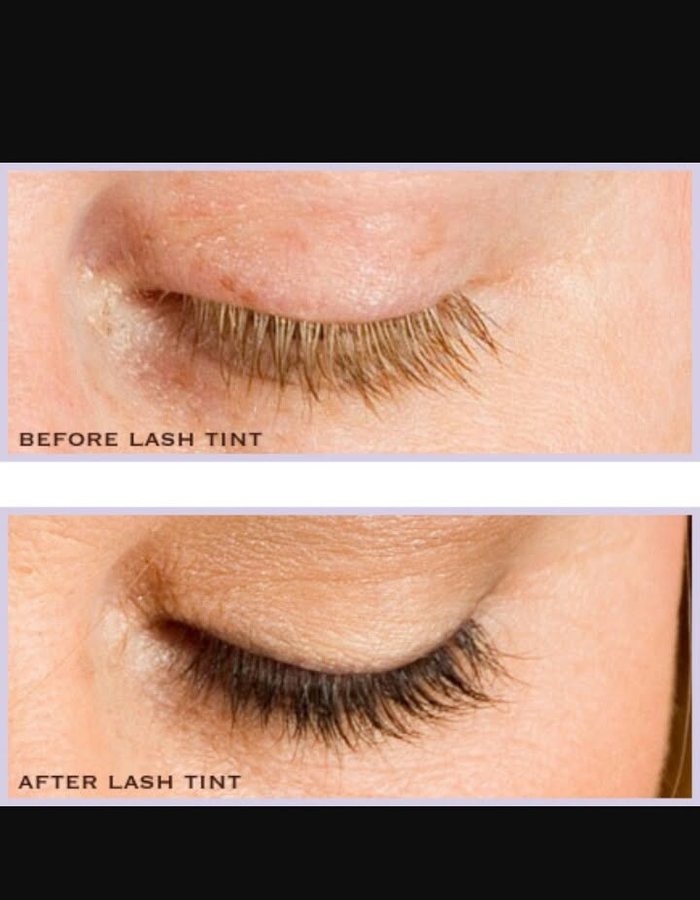 Lash tint results at Hair Xpressions in Fairfax